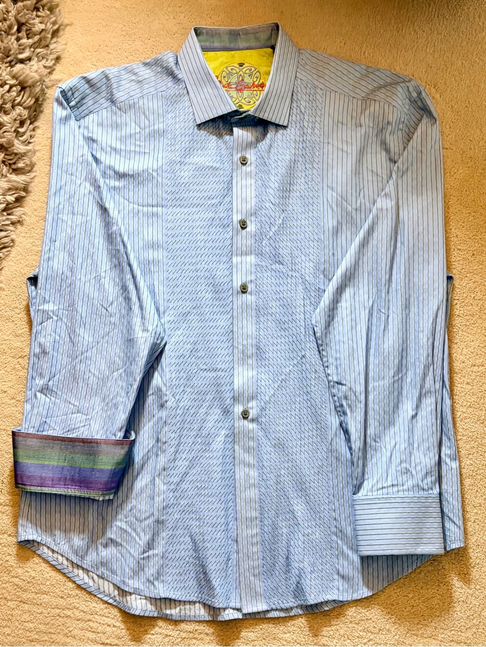 Robert Graham Light Blue Striped 2XLT